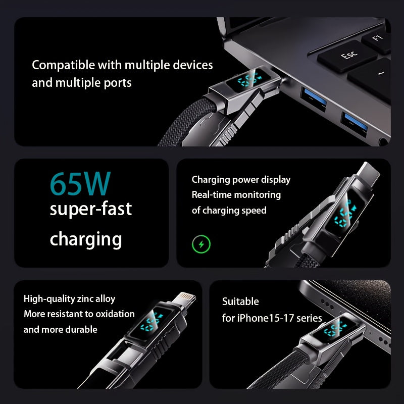ASUS adol 4-in-1 lanyard charging cable, view 2