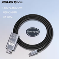ASUS adol 8K USB-C to HDMI cable, silver-grey braided, coiled, 1.8 m
