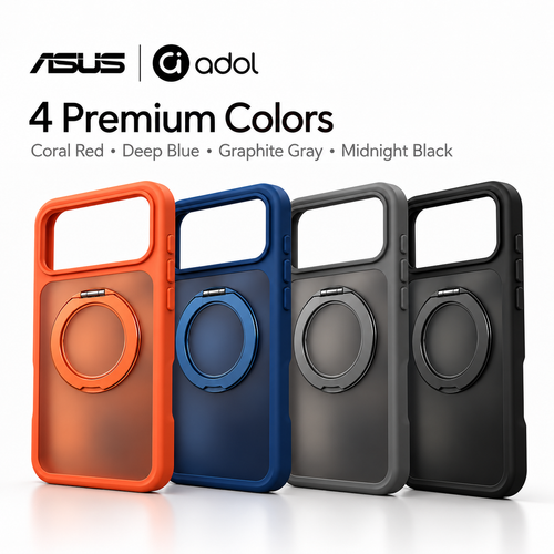 360° Stand 2.0 Case in four colors — Coral Red, Deep Blue, Graphite Gray and Midnight Black