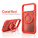 Feature overview — raised camera protection, soft-touch finish, frosted back and magnetic mount