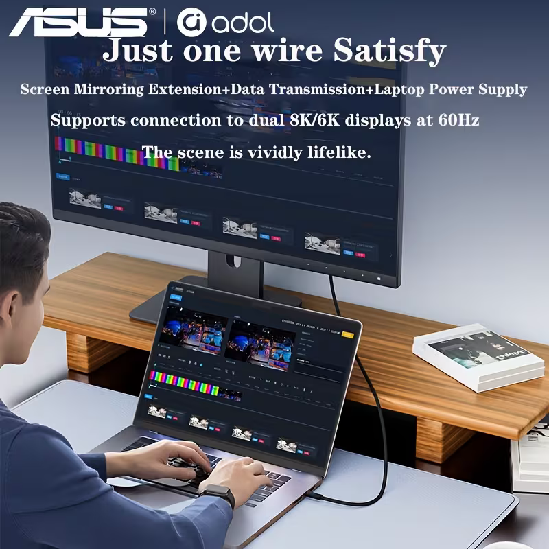 External dock and drive connected at 120Gbps high-speed transmission