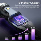 E-Marker chipset with an 18W to 240W power comparison
