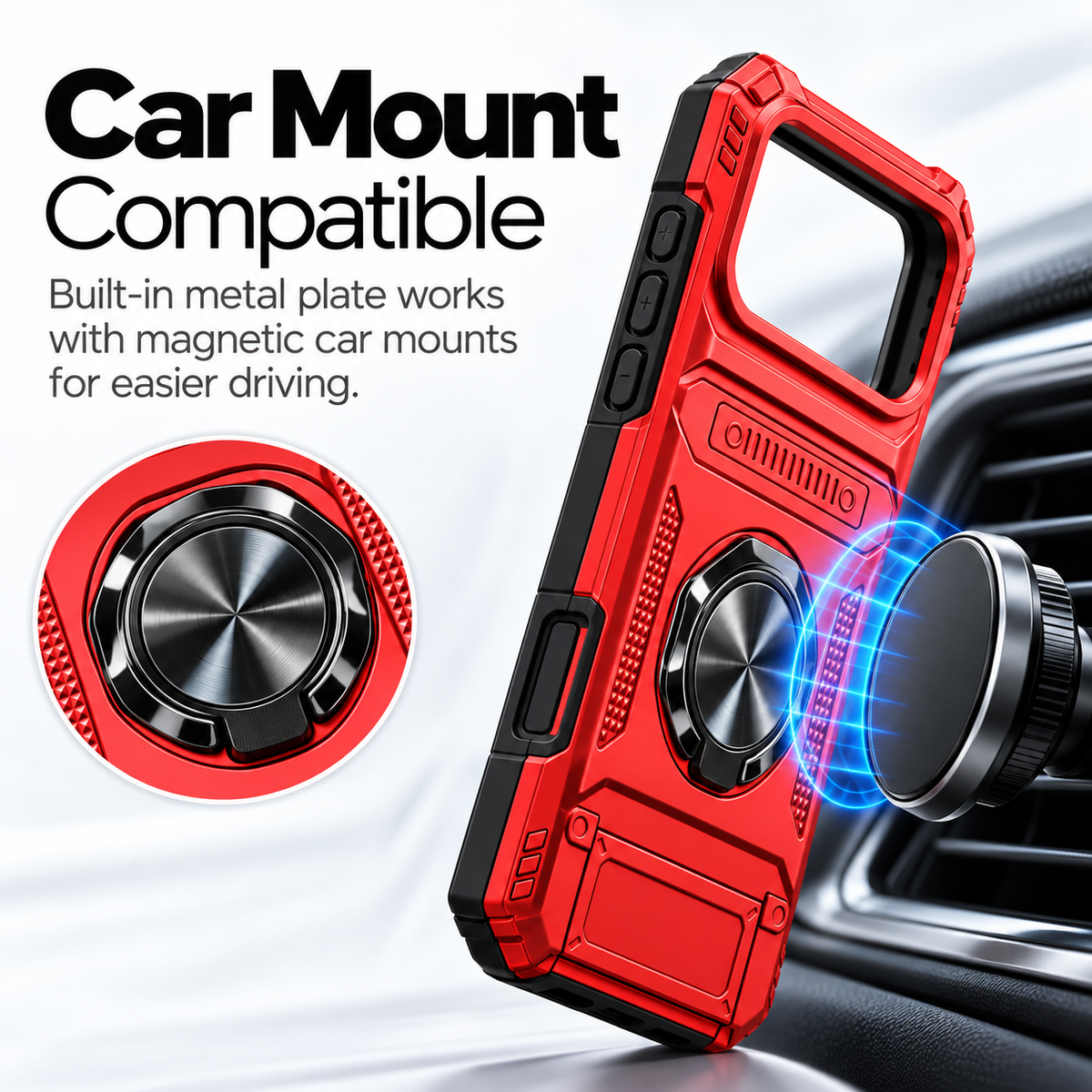 Dual-layer TPU + PC construction with a textured honeycomb inner lining