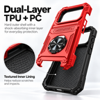 Built-in metal plate attaching the case to a magnetic car mount