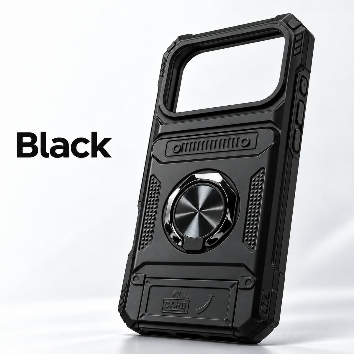 ASUS adol Rugged Ring Card Case in Black — back view