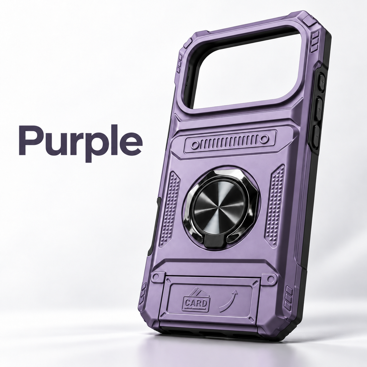 ASUS adol Rugged Ring Card Case in Purple — back view