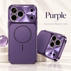 Purple Aurora Lens Magnetic Case — glossy electroplated finish