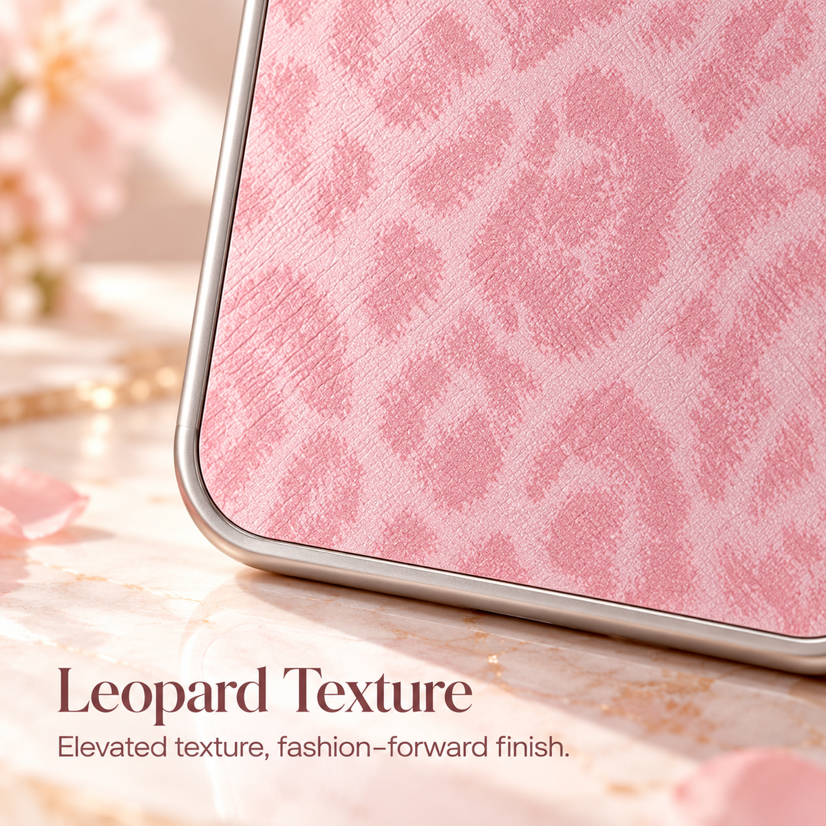 Leopard texture close-up — elevated texture and a fashion-forward finish