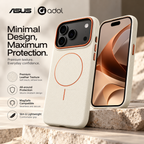 Minimal design, maximum protection — leather-grain MagSafe case with raised camera frame