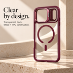 Clear by design — transparent back with metal and TPU construction