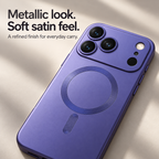 Metallic look, soft satin feel — a refined finish for everyday carry