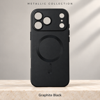 Graphite Black Metallic Paint Magnetic Case — satin metal-paint finish