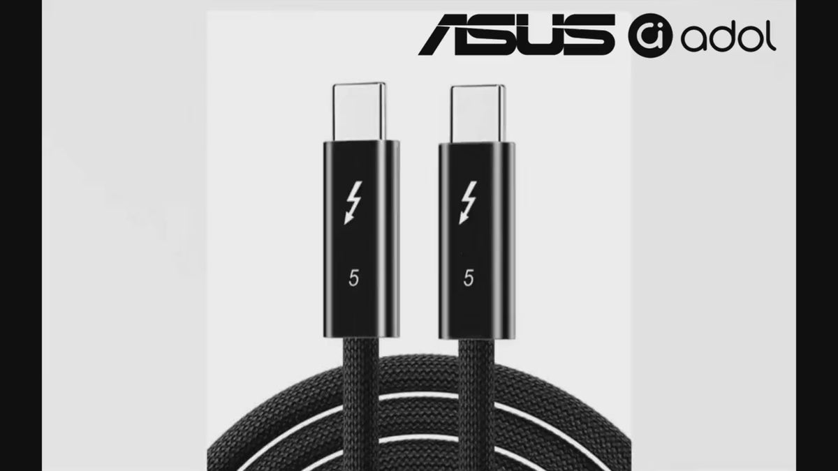 ASUS adol Thunderbolt 5 USB-C Cable, 3-Pack (1.5 m), 80Gbps / 240W